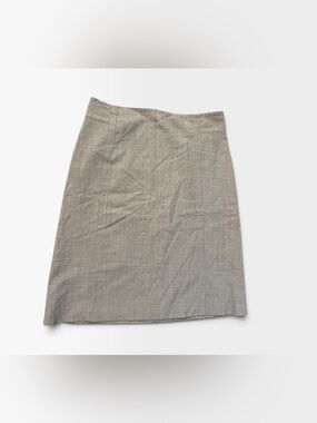 Banana Republic Neutral Grey Midi A-Line Skirt